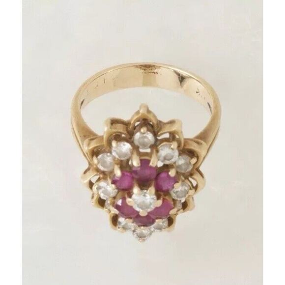 Bailey Banks & Biddle Ruby Diamond Ring - Picture 1 of 4